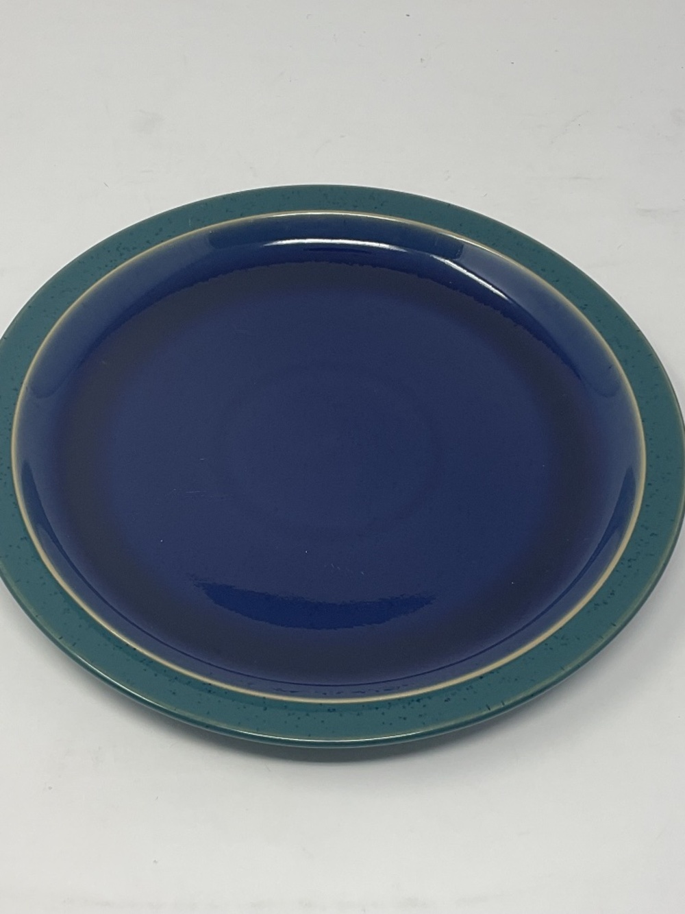 Denby Harlequin (retired) Stoneware Blue Green Salad Luncheon Plate 7 available